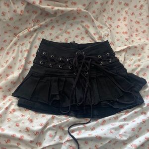 tripp nyc lace up skirt
